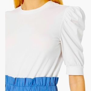 The Drop Women's Mariko Puff-Sleeve Crew-Neck Stretch Jersey T-Shirt